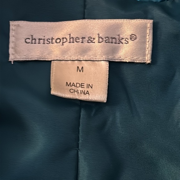 Christopher & banks teal colored quilted vest size medium - Picture 2 of 4